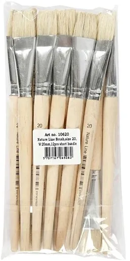 Creativ Company Wooden brushes - Nr. 20 Short handle 12pcs.
